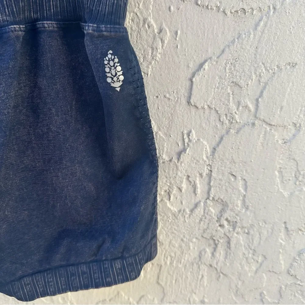 FREE PEOPLE Movement Romper Runsie Women Size M/L Good Karma Gray Yoga Athletic - Picture 5 of 9